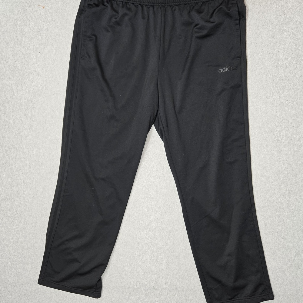 Adidas Men Activewear Pants 2XL Black Track‎ Logo 30" Inseam